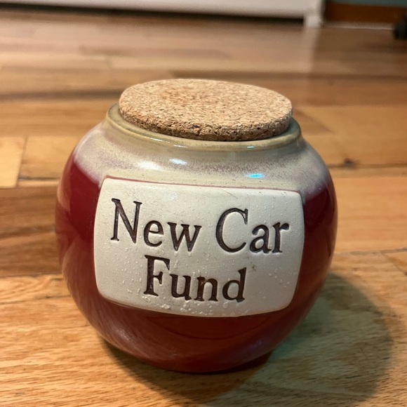 New Car Fund ceramic jar with cork lid - Picture 1 of 1